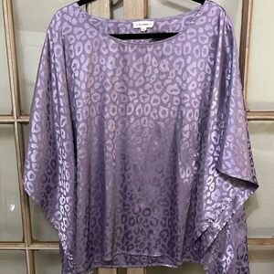 Eesome Purple Leopard Print Blouse